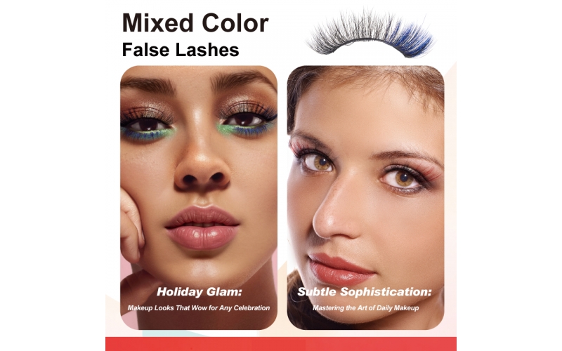 St Future Mixed Color False Lashes Multicolored Individual Mixed Color Party LashNatural Mix Color  Lash Natural Mix Color  Lash industrial quotation OEM / ODM