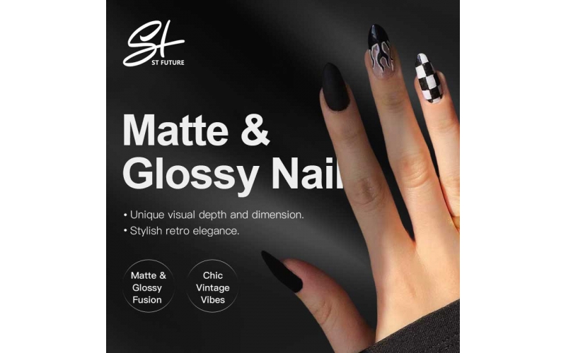 St Future Matte & Glossy Nail Velvet Touch Rubber Nails / Matte & Glossy Nail supplier industrial