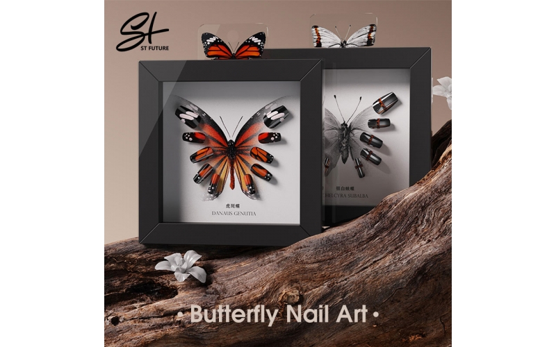 St Future Butterfly Nail Art Papilio Polymnestor / Golden Kaiserihind / Danaus Genutia / Morpho Helena / Helcyra Subalba / Parnassius Apollo quotation