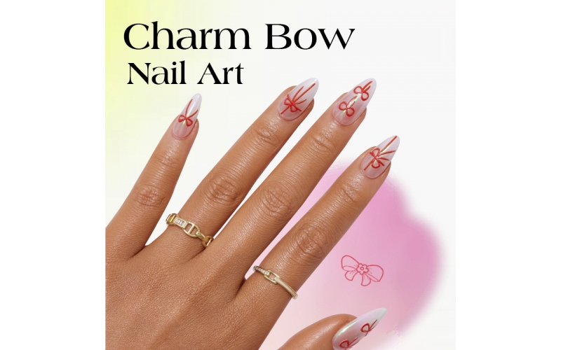 ST FUTURE/Charm Bow Nail Art /  Artificial Nail /  Nail Strips /  Nail Art Sticker  / OEM / ODM