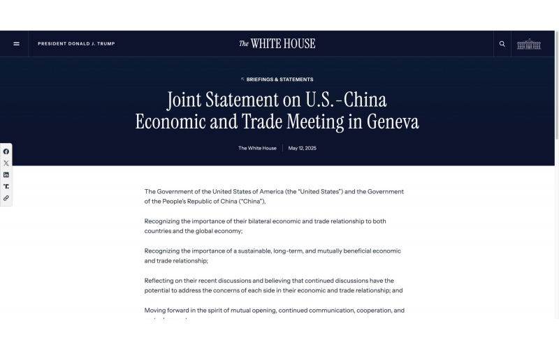 Top News: China and the U.S. reach a trade consensus; Glenn Martens will debut his first collection as Creative Director of Maison Margiela in July.