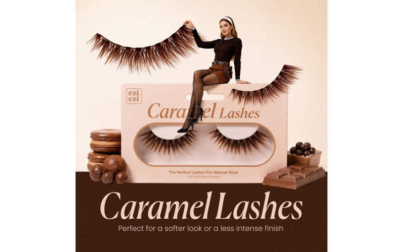 St Future Caramel Lashes Soft Blend Mixed Brown Lash  BEYOND BLACK - Meet Caramel Lashes Strip Lashes Cluster Lashes-Fox Eye